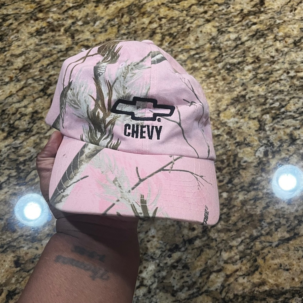 Chevy Pink Camo Baseball Hat Womens Kati Sportcap‎ Adjustable Bowtie Logo